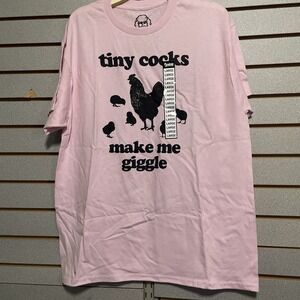 Danny Duncan‎ Light Pink Tiny Cocks Make Me Giggle L Short Sleeve T Shirt Tee
